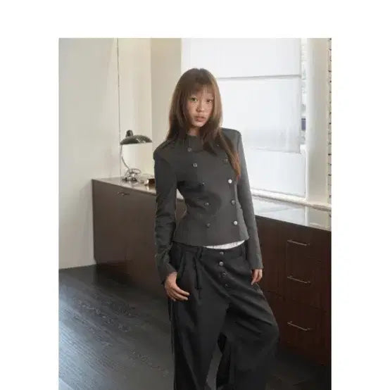 [BUNJANG] Toh Margaux Double Jacket (Gray, Size 2) / toh Margaux double jacket (그레이 2사이즈)