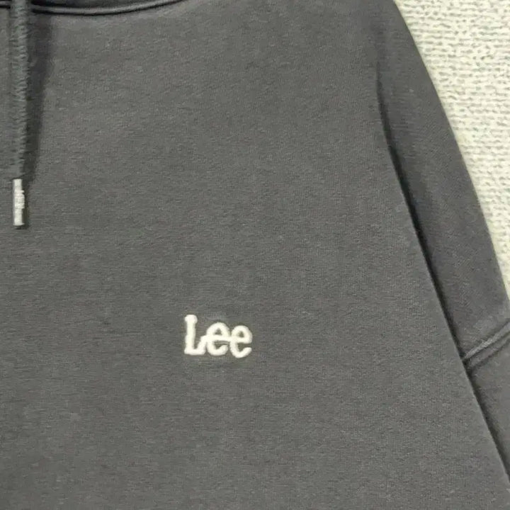 [BUNJANG] LEE Simple Logo Black Hoodie L / 리 심플 로고 블랙 후드티 L