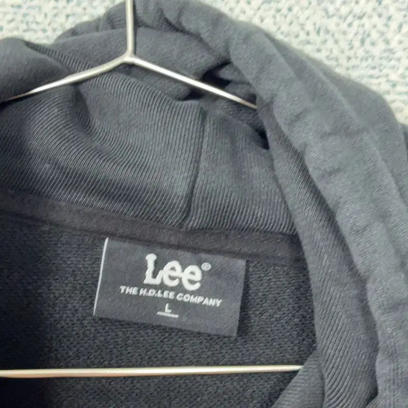 [BUNJANG] LEE Simple Logo Black Hoodie L / 리 심플 로고 블랙 후드티 L