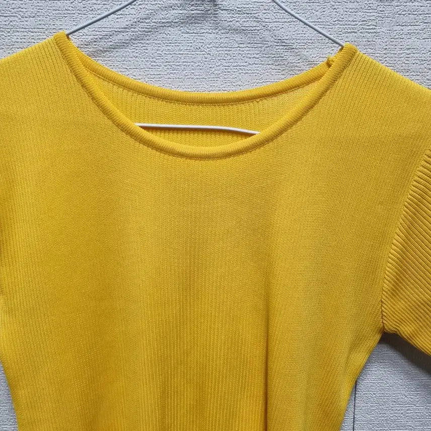 [BUNJANG] Unbranded Ribbed Knit Short Sleeve T-shirt / 마352 골지 니트 반팔 티셔츠