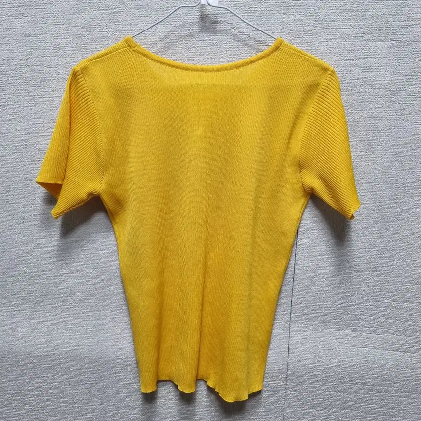 [BUNJANG] Unbranded Ribbed Knit Short Sleeve T-shirt / 마352 골지 니트 반팔 티셔츠