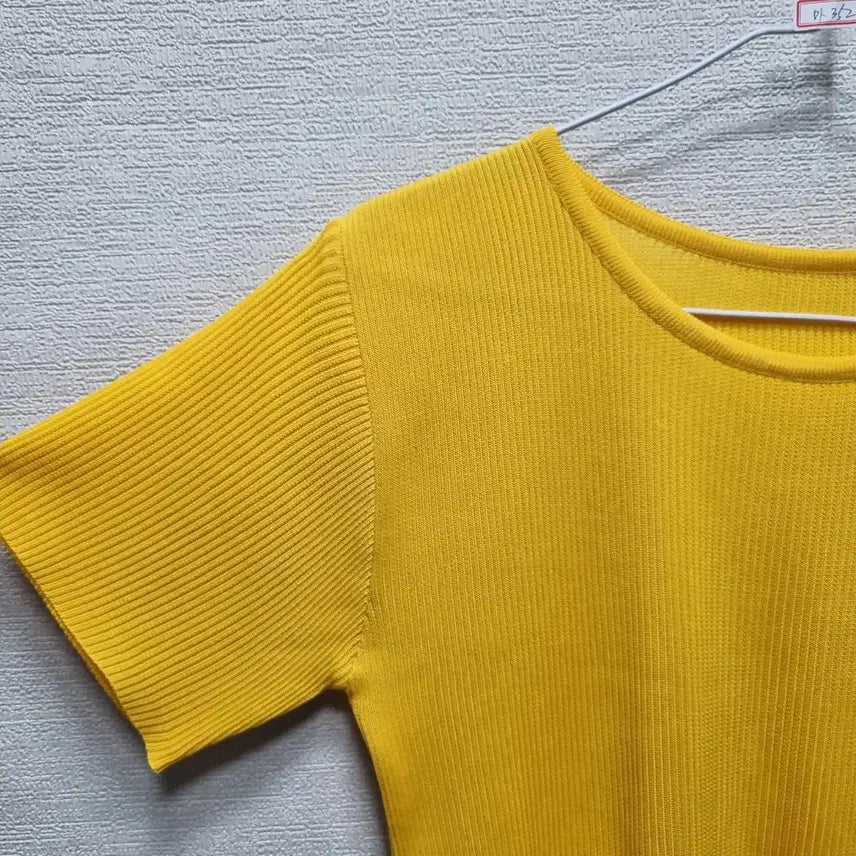 [BUNJANG] Unbranded Ribbed Knit Short Sleeve T-shirt / 마352 골지 니트 반팔 티셔츠