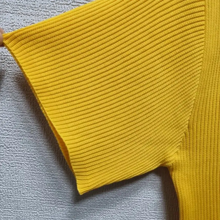 [BUNJANG] Unbranded Ribbed Knit Short Sleeve T-shirt / 마352 골지 니트 반팔 티셔츠