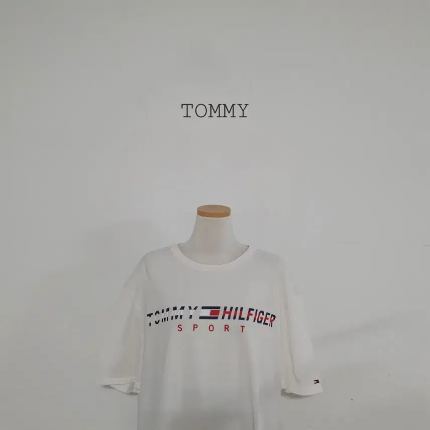 [BUNJANG] Tommy Hilfiger Sport White T-shirt / No.26033109 타미힐피거 스포츠 반팔 티셔츠 화이트