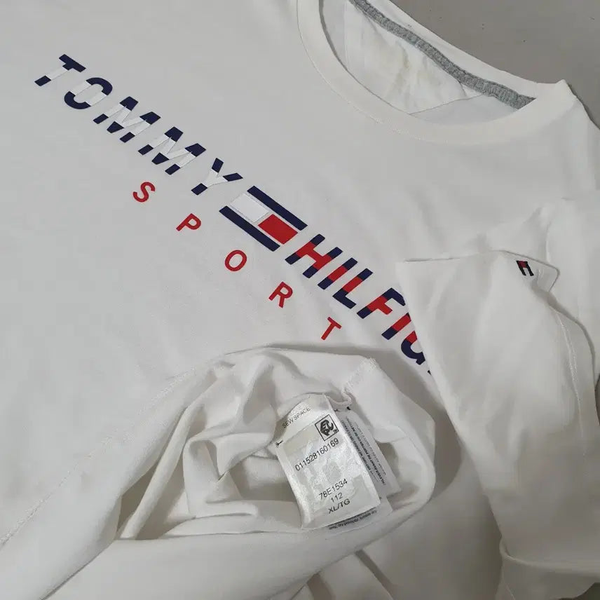 [BUNJANG] Tommy Hilfiger Sport White T-shirt / No.26033109 타미힐피거 스포츠 반팔 티셔츠 화이트