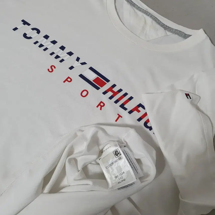 [BUNJANG] Tommy Hilfiger Sport White T-shirt / No.26033109 타미힐피거 스포츠 반팔 티셔츠 화이트