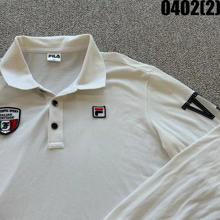 [SOLD OUT] 휠라 FILA 긴팔 폴로티 화이트 100