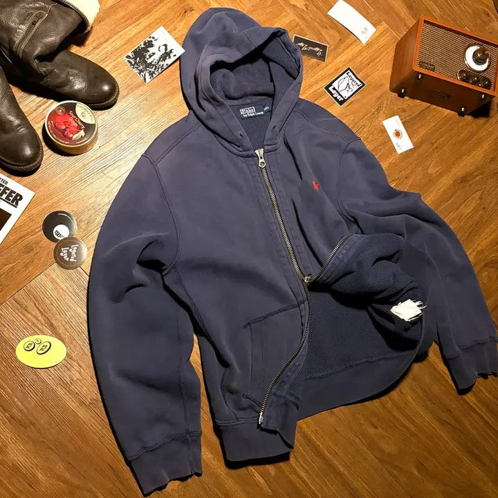 [BUNJANG] Polo Ralph Lauren Double Cloth Hoodie Zip Up / 90s Polo double clothes hoodie zip up