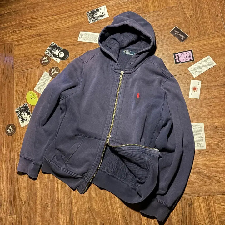 [BUNJANG] Polo Ralph Lauren Double Cloth Hoodie Zip Up / 90s Polo double clothes hoodie zip up