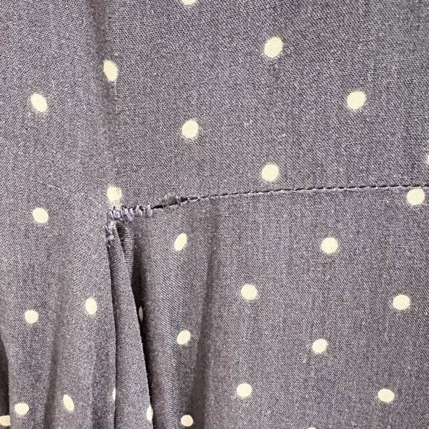 [BUNJANG] ZARA Dot Long Dress with Lace and See-through Detail / 자라 도트 롱원피스 허리리본 슬림핏 레이스 시스루 여리핏 원피스