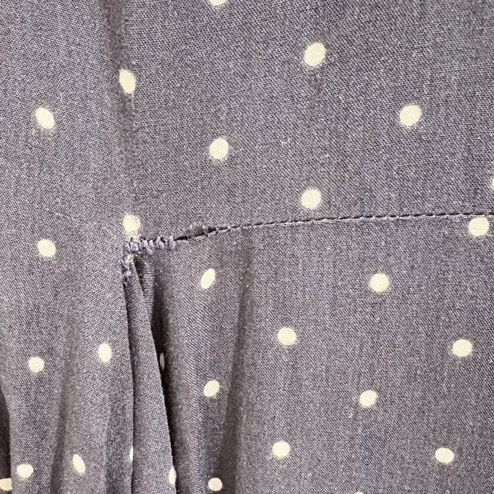 [BUNJANG] ZARA Dot Long Dress with Lace and See-through Detail / 자라 도트 롱원피스 허리리본 슬림핏 레이스 시스루 여리핏 원피스