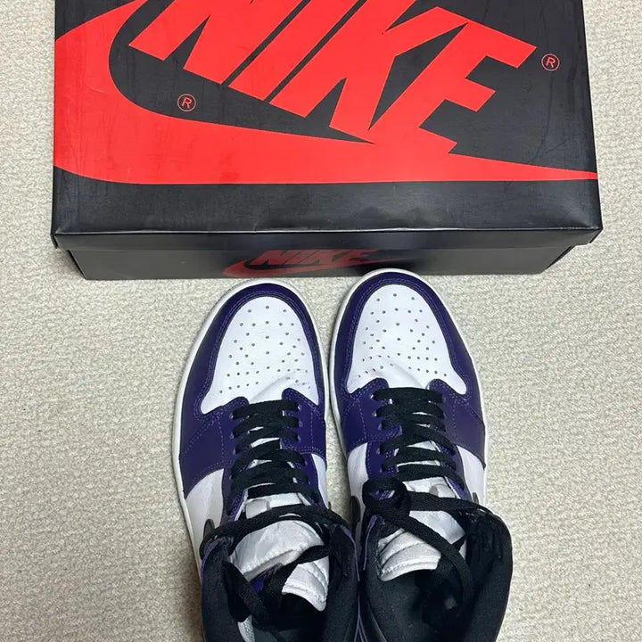 [BUNJANG] Nike Jordan 1 High Court Purple Sneakers / 조던1 하이 코트퍼플