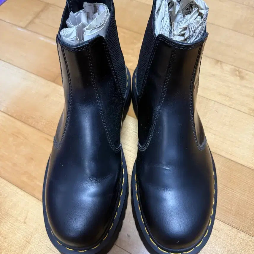 [BUNJANG] Dr. Martens 2976 Quad Black Polished Smooth Boots / 닥터마틴 2976 쿼드 블랙 폴리시드 스무스 270