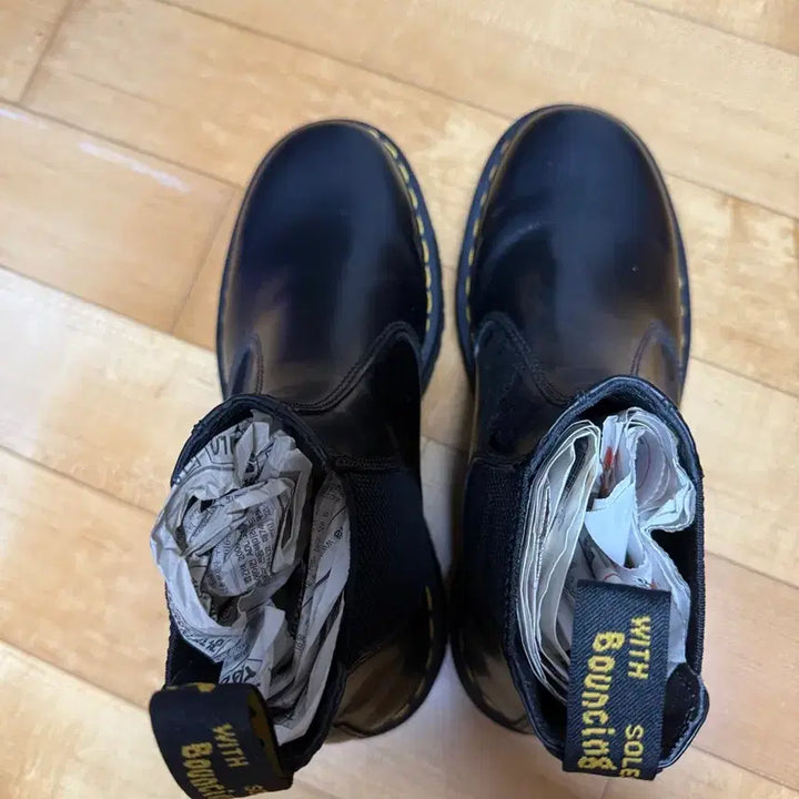 [BUNJANG] Dr. Martens 2976 Quad Black Polished Smooth Boots / 닥터마틴 2976 쿼드 블랙 폴리시드 스무스 270