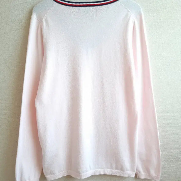 [BUNJANG] Tommy Hilfiger Pink V-neck Knit Sweater / 타미힐피거 핑크색 브이넥 니트