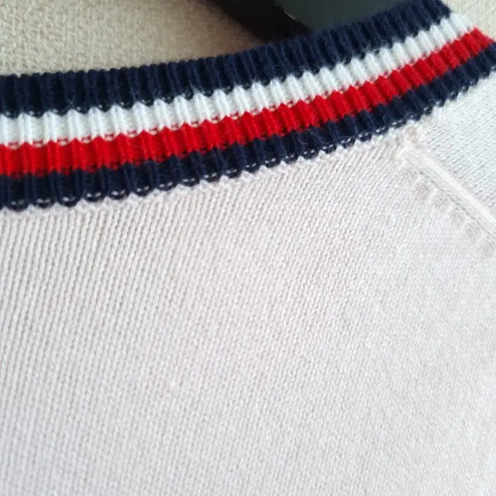 [BUNJANG] Tommy Hilfiger Pink V-neck Knit Sweater / 타미힐피거 핑크색 브이넥 니트