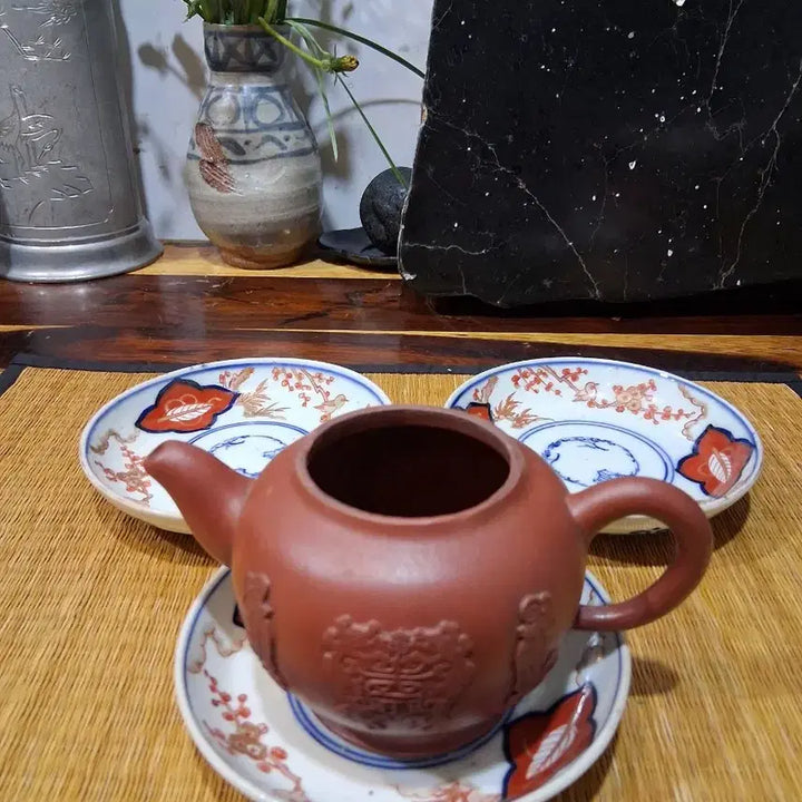 [BUNJANG] Koimari Dahobatchim (Hosung) Dasik Dish Set / 골동고이마리 다호받침(호승) 다식그릇