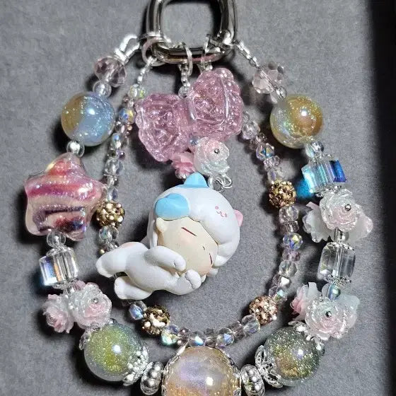 [BUNJANG] Lovely Dimoo Double Handmade Keyring / 러블리 디무 이중 수제 키링