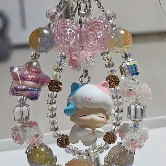 [BUNJANG] Lovely Dimoo Double Handmade Keyring / 러블리 디무 이중 수제 키링