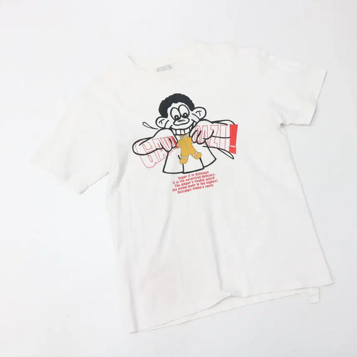 [BUNJANG] Funky Bass Gingerbread Graphic White T-Shirt (M) / funky bass 펑키베이스 진저브레드 그래픽 화이트 반팔티셔츠 (M)