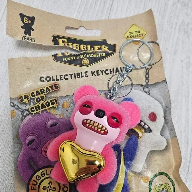 [BUNJANG] Pugler Random Keyring Pink Bear Gold Edition / 정품 )퍼글러 랜덤키링 핑크 곰돌이 키링 골드에디션