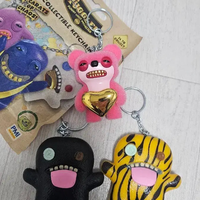 [BUNJANG] Pugler Random Keyring Pink Bear Gold Edition / 정품 )퍼글러 랜덤키링 핑크 곰돌이 키링 골드에디션