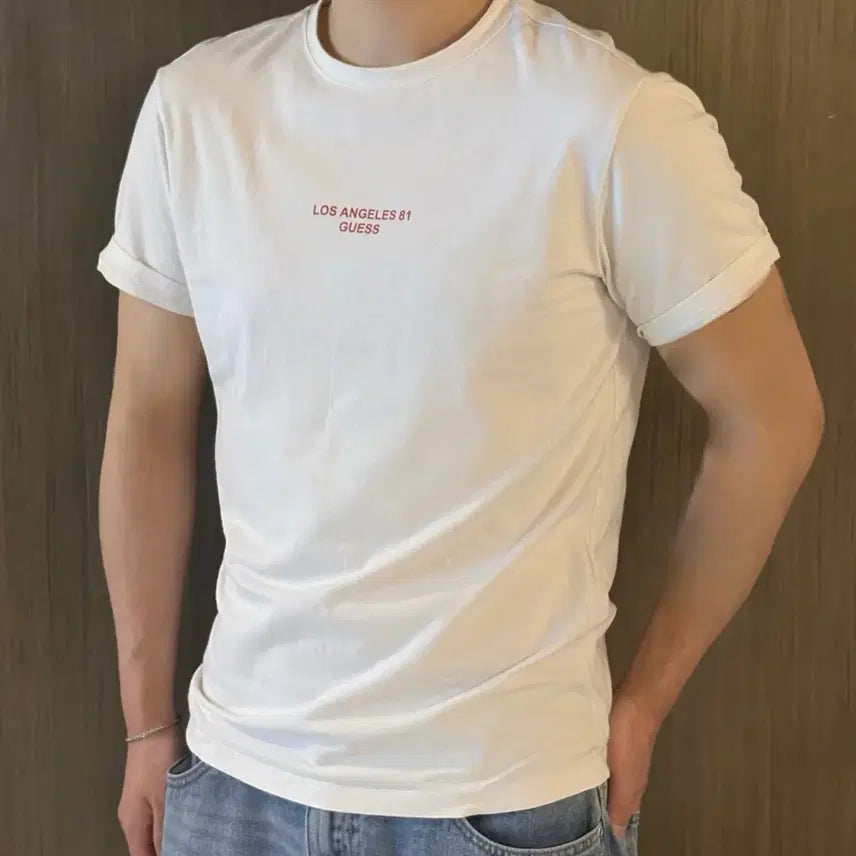[SOLD OUT] 게스 반팔티 L (화이트)