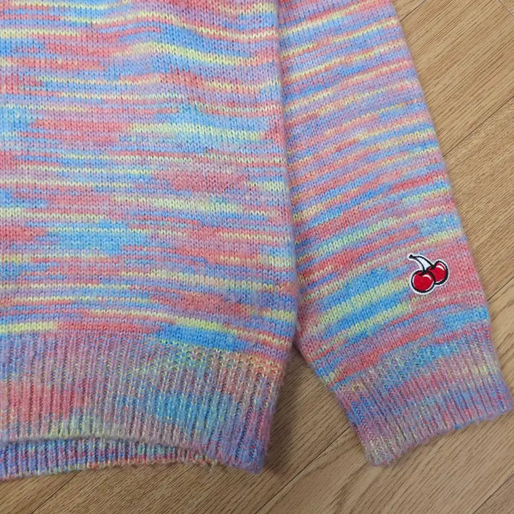 [BUNJANG] Kirsh Stripe Cherry Knit Sweater / 키르시 스트라이프 체리 니트 1 (S ~ M)