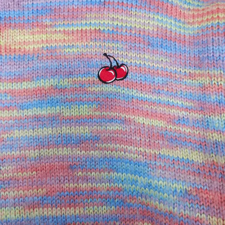 [BUNJANG] Kirsh Stripe Cherry Knit Sweater / 키르시 스트라이프 체리 니트 1 (S ~ M)