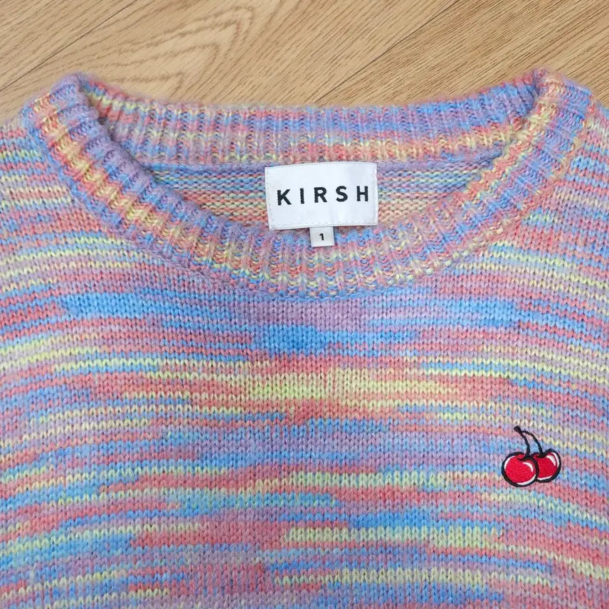 [BUNJANG] Kirsh Stripe Cherry Knit Sweater / 키르시 스트라이프 체리 니트 1 (S ~ M)