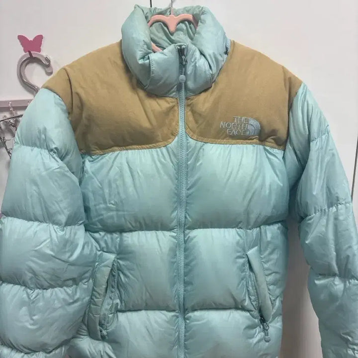 [BUNJANG] The North Face Sky Blue Padded Jacket / 급처) 하늘색 노스페이스 패딩 90