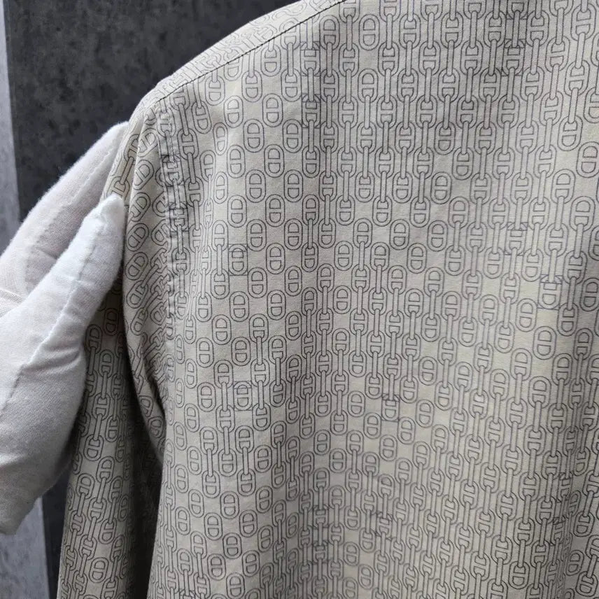 [BUNJANG] Hermes H Motif Multi-Logo Shirt (Size 40) / [40사이즈] 에르메스 H 상달 멀티로고 셔츠