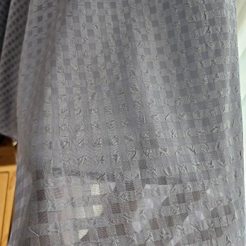 [BUNJANG] Long Sky Blue Check Skirt / 체크 롱 스커트 연하늘색