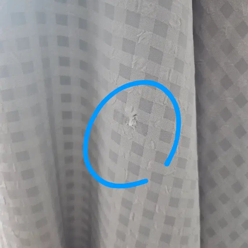 [BUNJANG] Long Sky Blue Check Skirt / 체크 롱 스커트 연하늘색