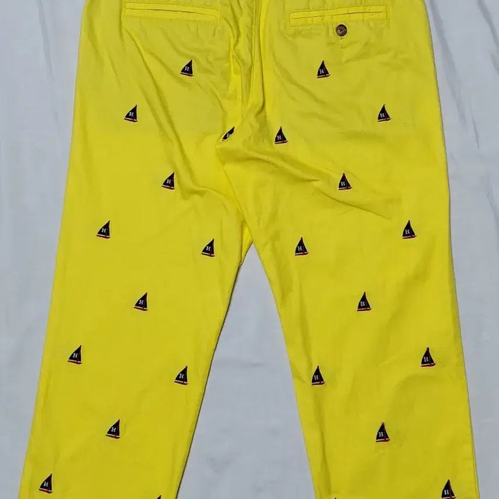 [BUNJANG] Tommy Hilfiger Yacht Embroidered Crop Pants (Yellow/M) / 타미힐피거 요트 자수 크롭 팬츠 (옐로우/M)