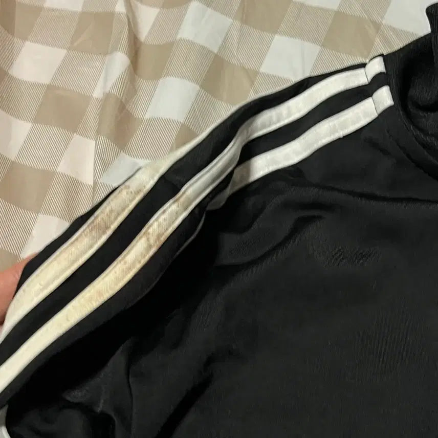 [BUNJANG] Adidas Track Top Black XL / 아디다스 져지 블랙 XL 집업 삼선 트랙탑 하자
