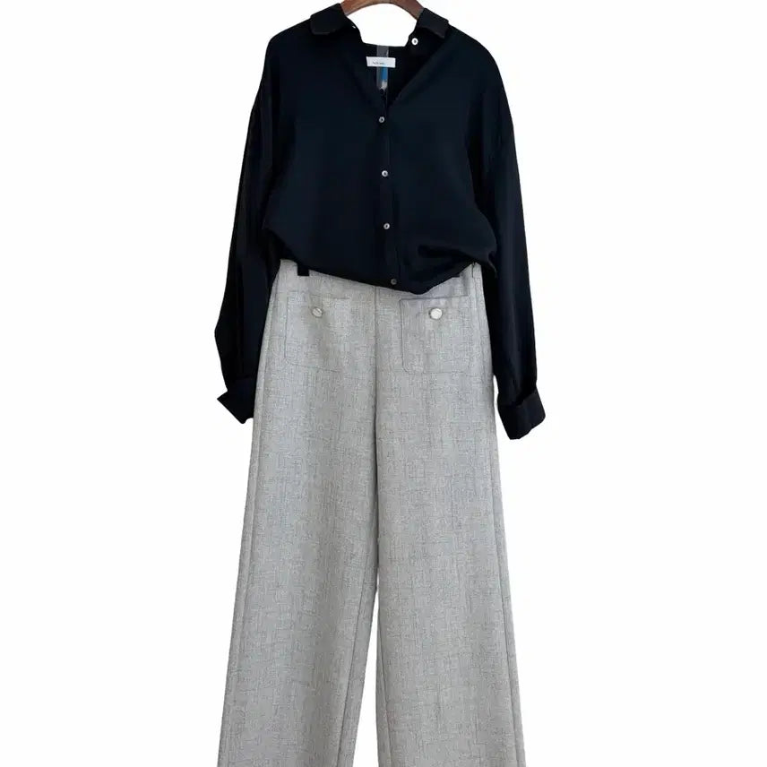 [BUNJANG] Classic Button Point Slacks / 교신안함)클래식 버튼 포인트 슬랙스-처분가