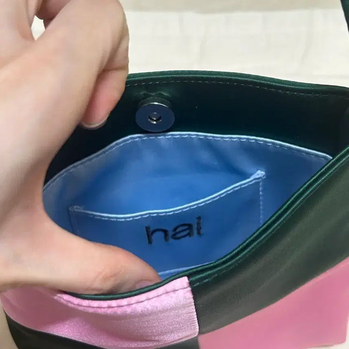 [BUNJANG] Hai Green/Pink Check Tote Bag / hai 하이 그린/핑크 체크 토트백