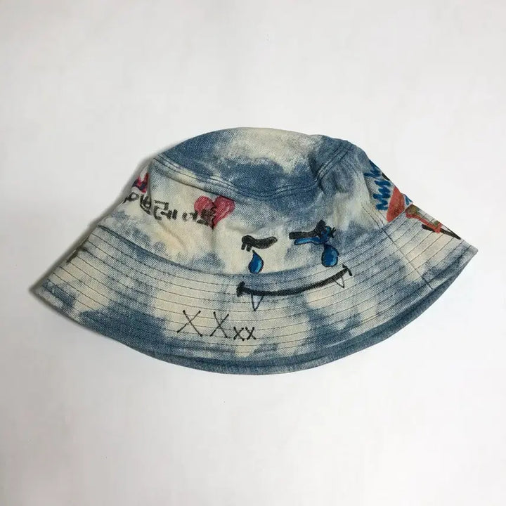 [BUNJANG] VIBRATE Denim Printed Bucket Hat / 바이브레이트 데님 프린팅 버킷햇
