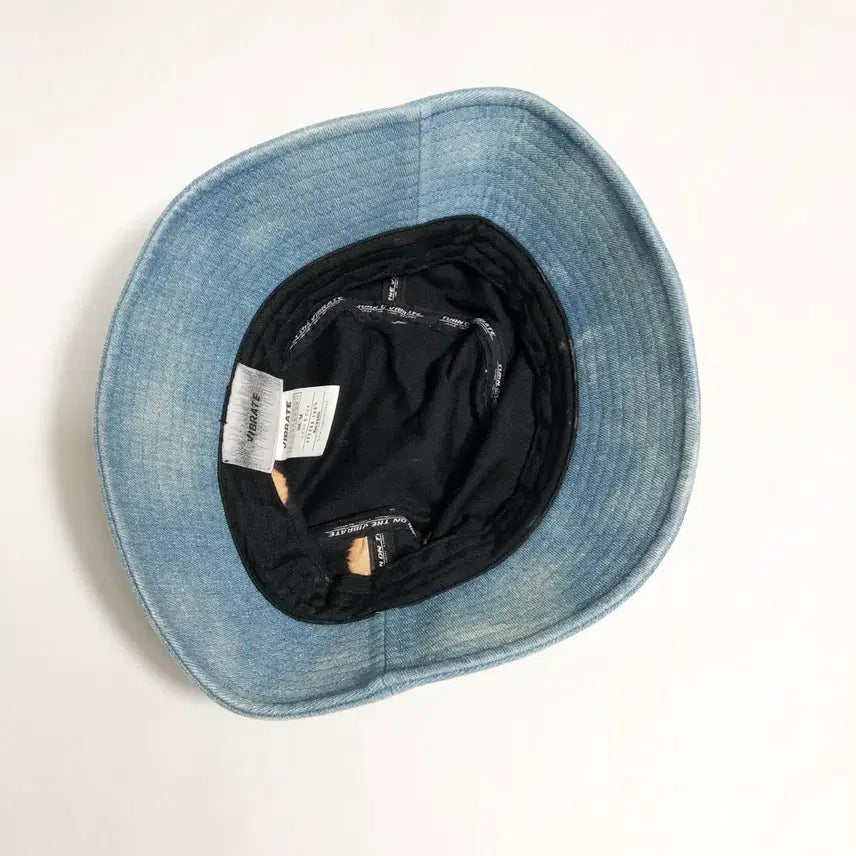 [BUNJANG] VIBRATE Denim Printed Bucket Hat / 바이브레이트 데님 프린팅 버킷햇