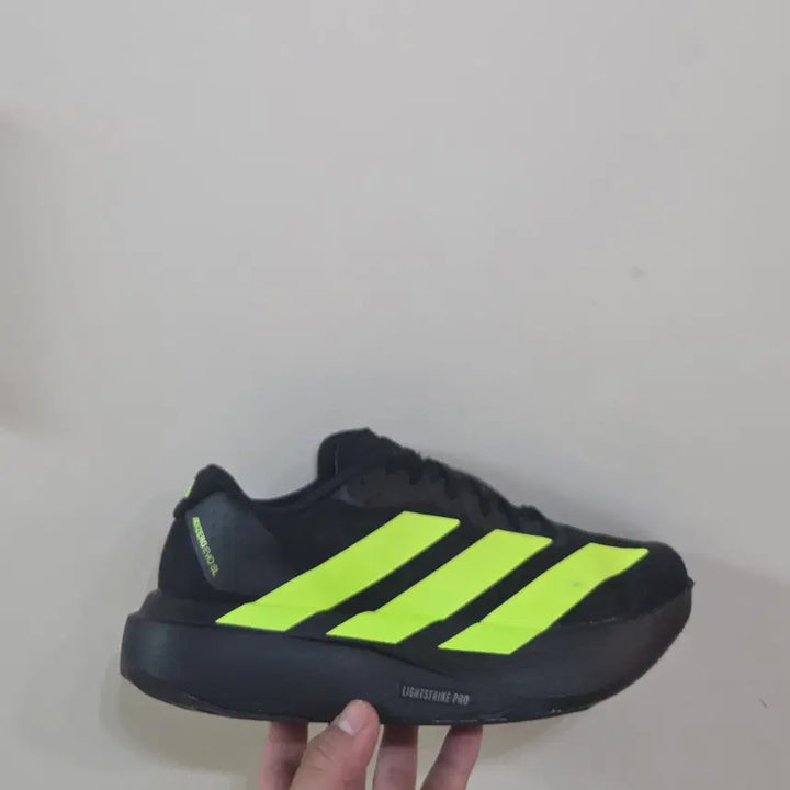 [BUNJANG] Adidas Adizero EVO SL Core Black Lucid Lemon Sneakers / [250] 아디다스w 아디제로 에보EVO SL 코어블랙루시드레몬ㅡ단종매물
