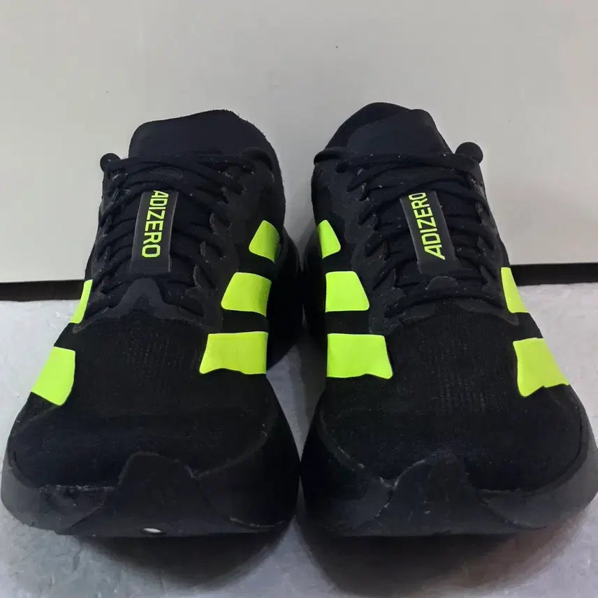 [BUNJANG] Adidas Adizero EVO SL Core Black Lucid Lemon Sneakers / [250] 아디다스w 아디제로 에보EVO SL 코어블랙루시드레몬ㅡ단종매물