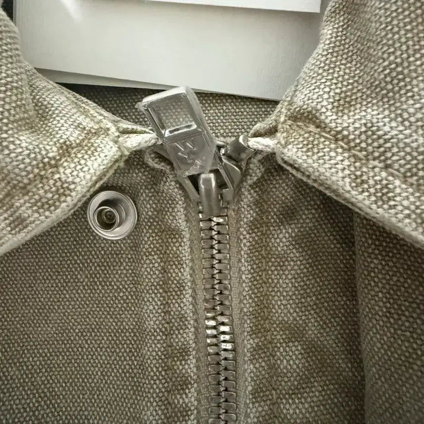 [BUNJANG] Wooyoungmi Leather Tab Dying Jacket Beige / [48] 우영미  레더 탭 다잉 자켓 베이지 새상품