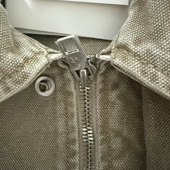 [BUNJANG] Wooyoungmi Leather Tab Dying Jacket Beige / [48] 우영미  레더 탭 다잉 자켓 베이지 새상품