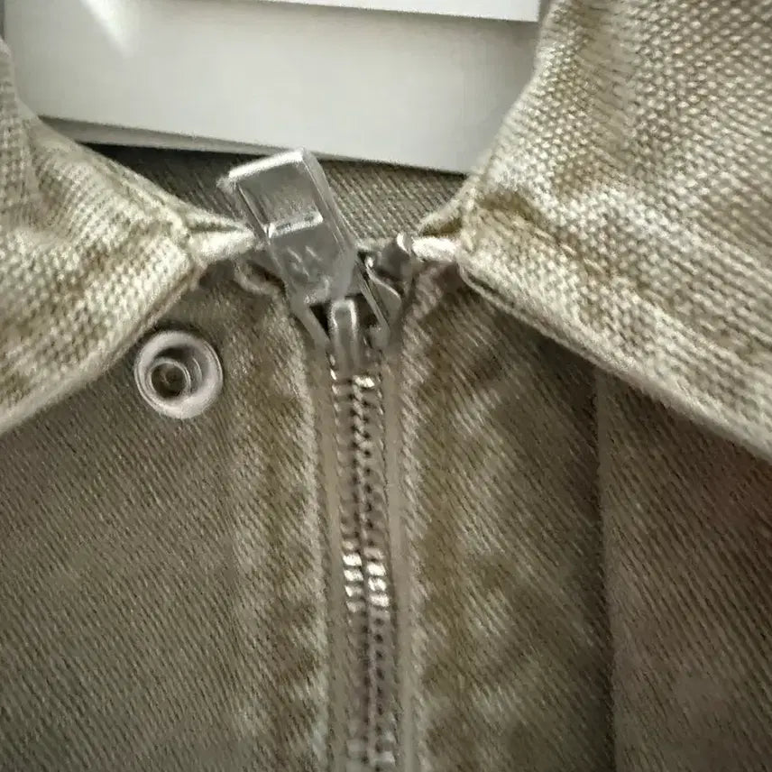 [BUNJANG] Wooyoungmi Leather Tab Dying Jacket Beige / [48] 우영미  레더 탭 다잉 자켓 베이지 새상품