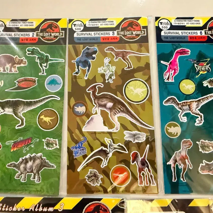[BUNJANG] Jurassic Park The Lost World Sticker Set (1997) / 1997년 쥬라기공원2 더 로스트월드 스티커 세트
