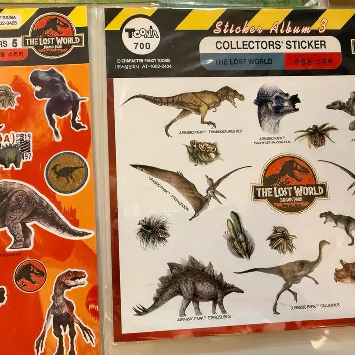 [BUNJANG] Jurassic Park The Lost World Sticker Set (1997) / 1997년 쥬라기공원2 더 로스트월드 스티커 세트