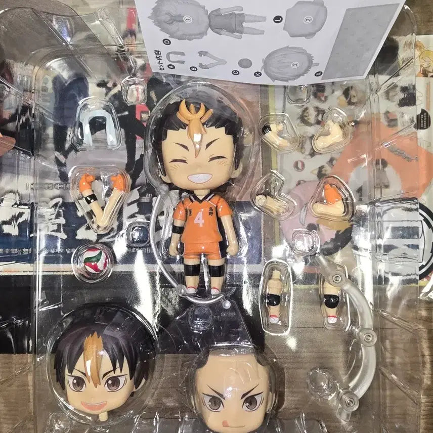 [BUNJANG] Haikyuu! Nishinoya Yuu Nendoroid Figure / 하이큐 니시노야 유우 넨도로이드 592 피규어 만년캘린더 전차스 엽서