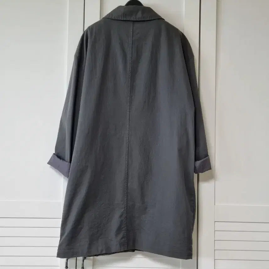 [SOLD OUT] 루즈핏 면롱자켓. 차콜. 프리사이즈