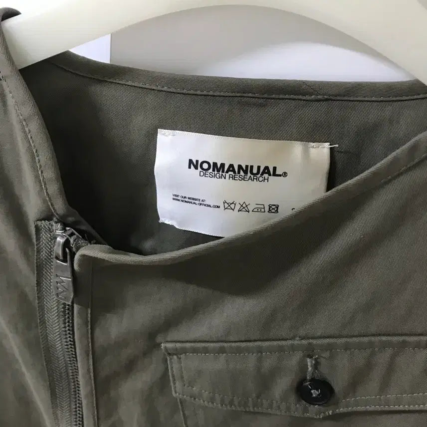 [BUNJANG] Nomanyual Collarless Jacket - Washed Khaki / 노매뉴얼 자켓 COLLARLESS JACKET - WASHED KHAKI